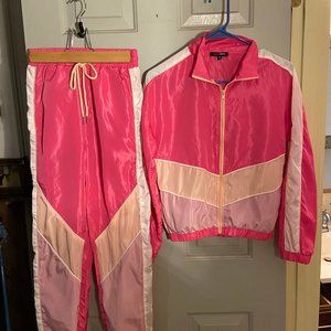 Pink "running" suit